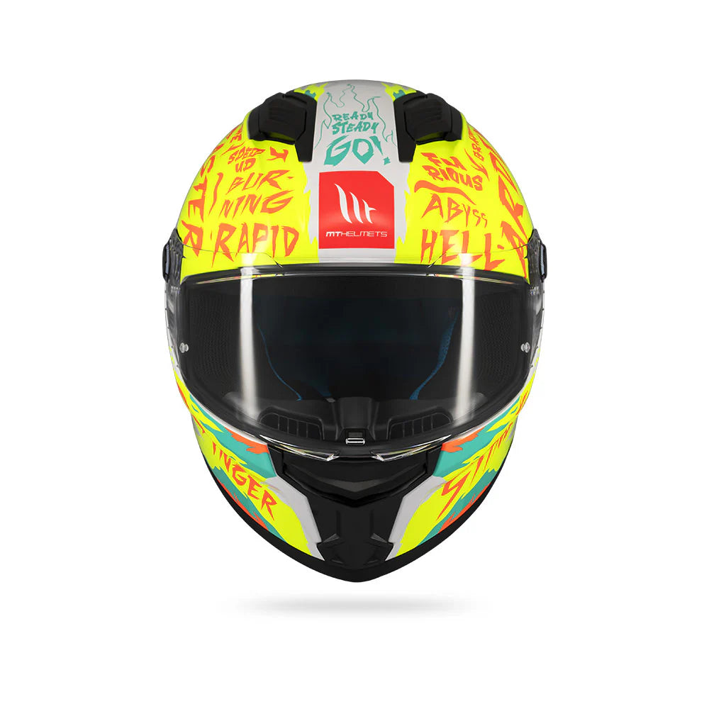 MT Stinger 2 Ardent A3 Gloss Full Face Helmet – ECE 22.06 & 5-Star SHARP Rated Graphic Helmet