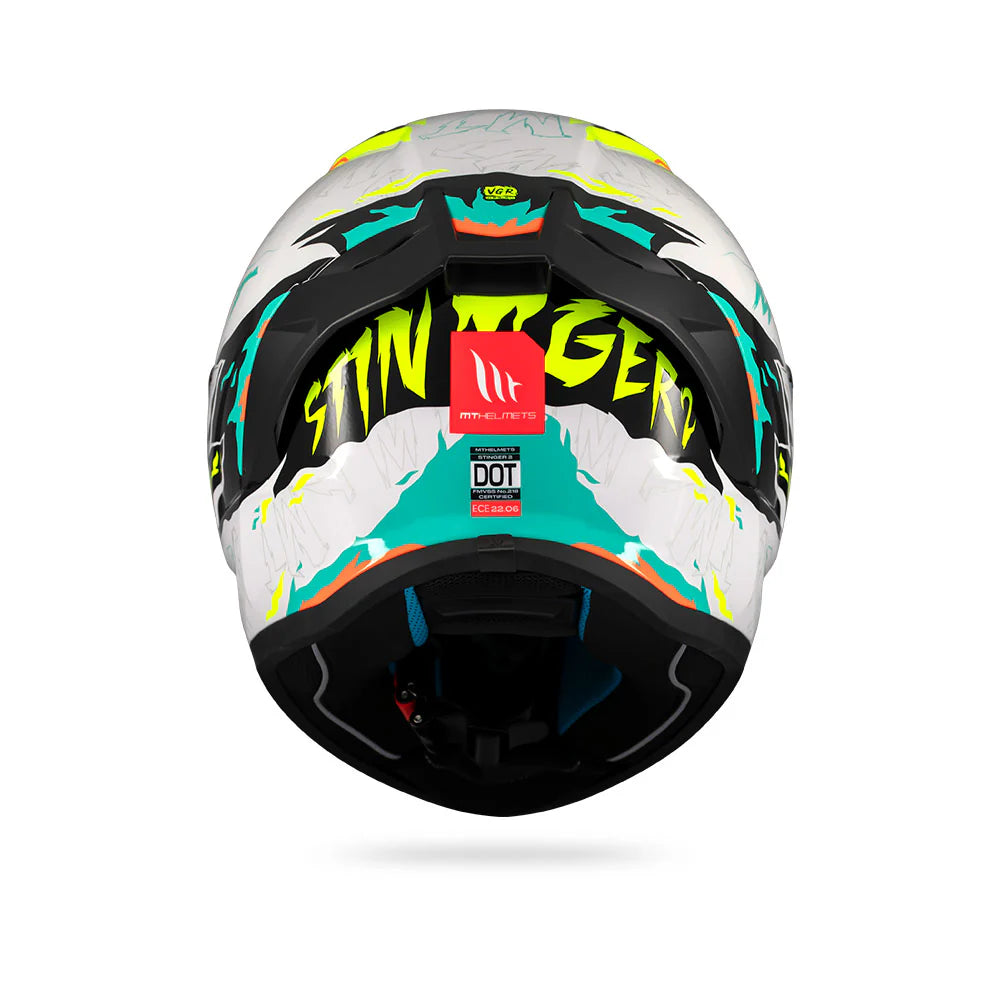 MT Stinger 2 Ardent A3 Gloss Full Face Helmet – ECE 22.06 & 5-Star SHARP Rated Graphic Helmet