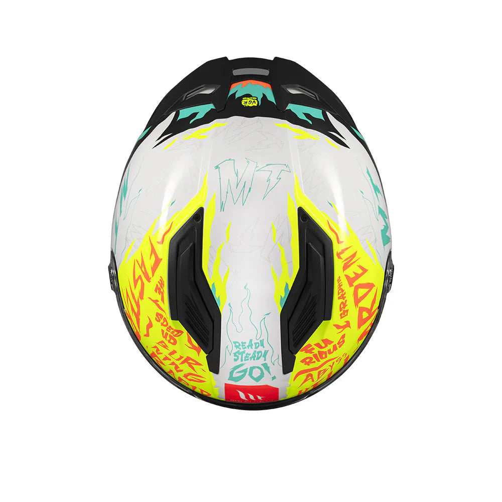 MT Stinger 2 Ardent A3 Gloss Full Face Helmet – ECE 22.06 & 5-Star SHARP Rated Graphic Helmet