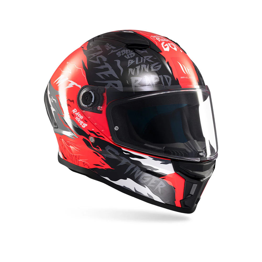 MT Stinger 2 Ardent C5 Gloss Full Face Helmet – ECE 22.06 & 5-Star SHARP Rated Graphic Helmet
