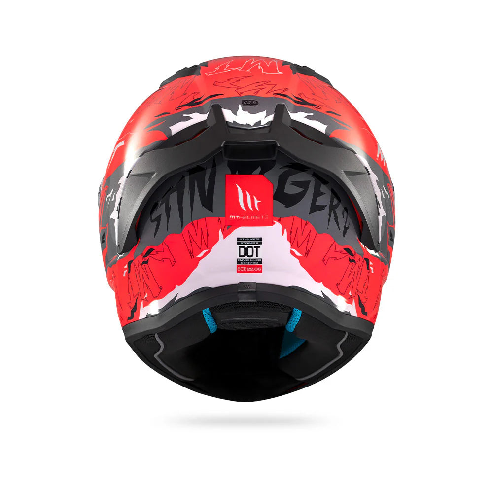 MT Stinger 2 Ardent C5 Gloss Full Face Helmet – ECE 22.06 & 5-Star SHARP Rated Graphic Helmet