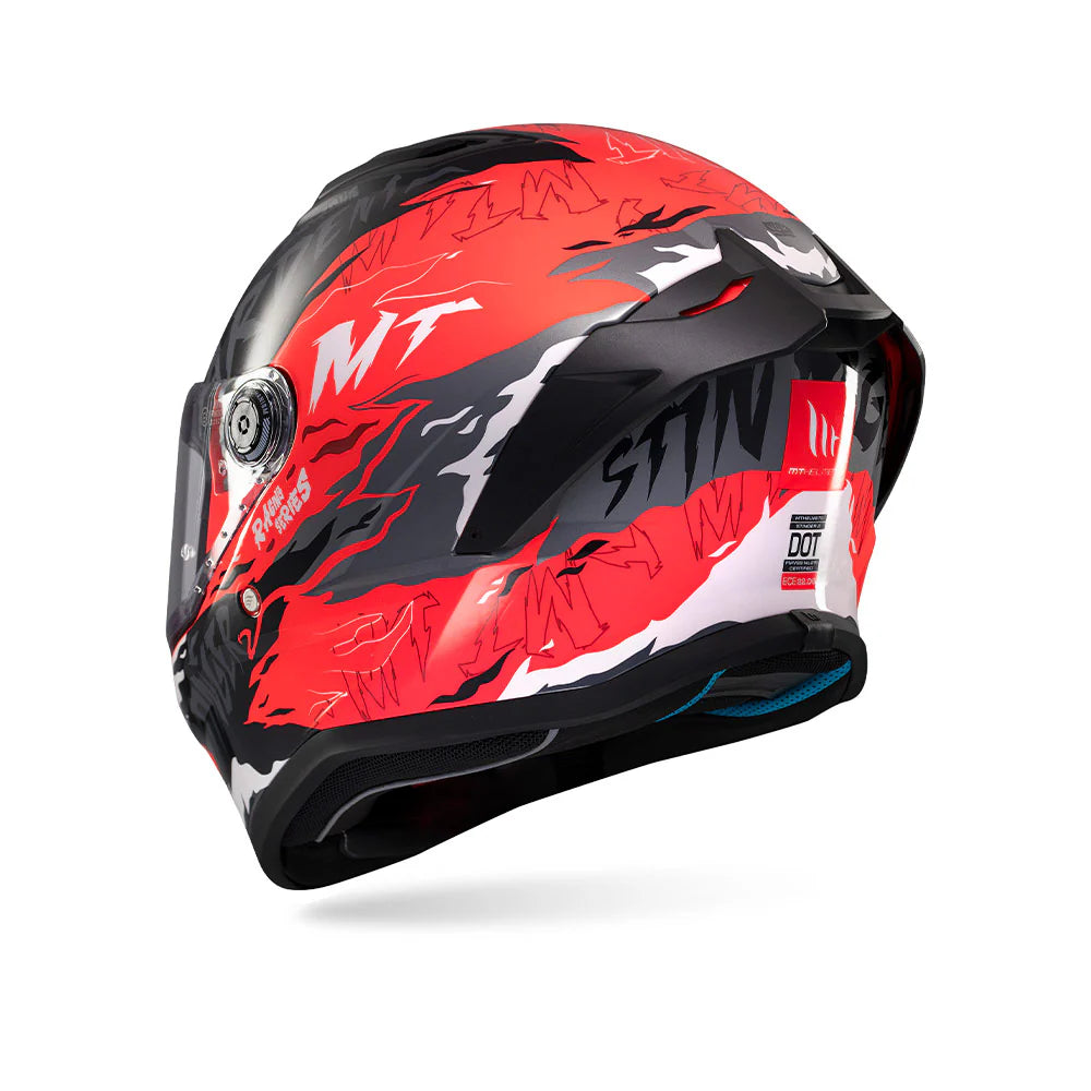 MT Stinger 2 Ardent C5 Gloss Full Face Helmet – ECE 22.06 & 5-Star SHARP Rated Graphic Helmet