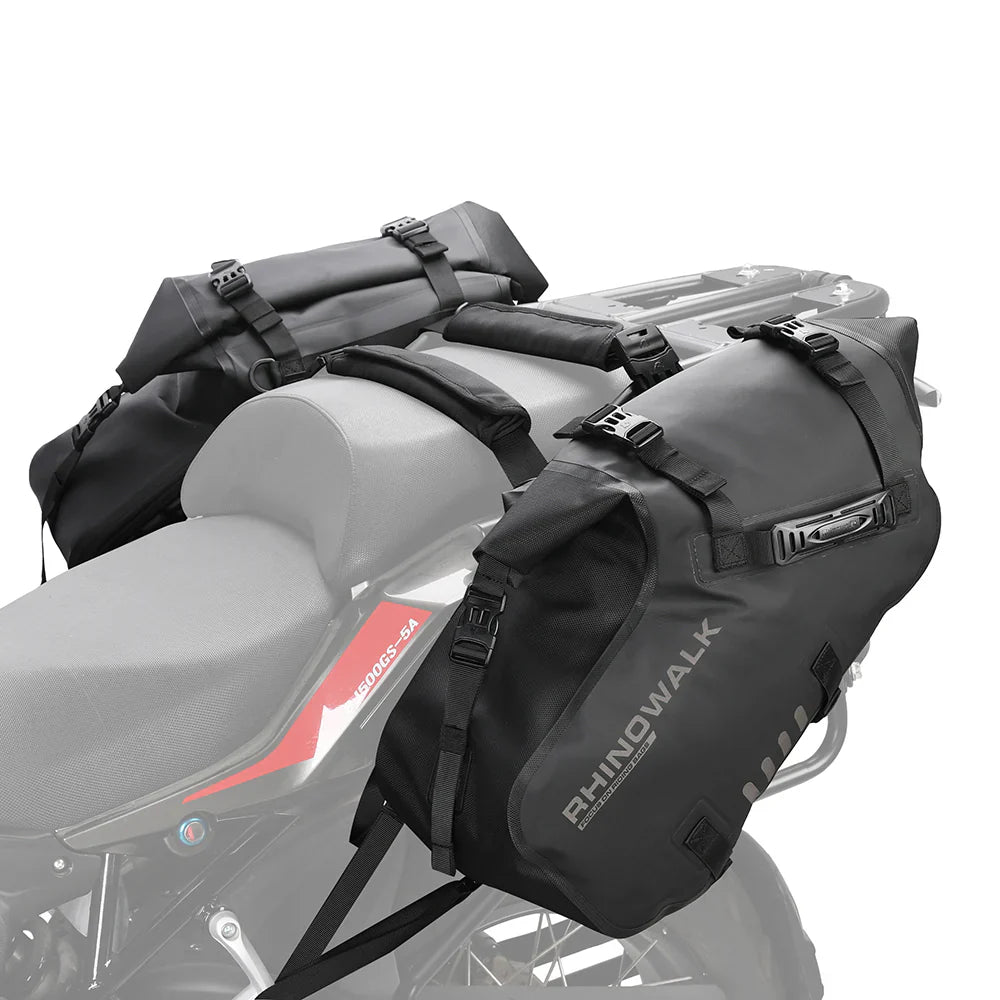 Rhinowalk MT1428 28L Waterproof Motorcycle Pannier Bag Pair Adventure Saddle Bags