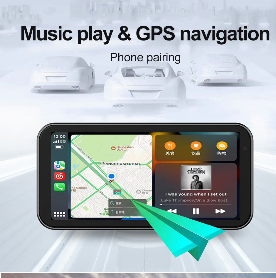 LBC Moto Universal S3 Elite 6-Inch Motorcycle Navigation | Apple CarPlay & Android Auto | 2K HD GPS Screen with Camera, Remote & TPMS