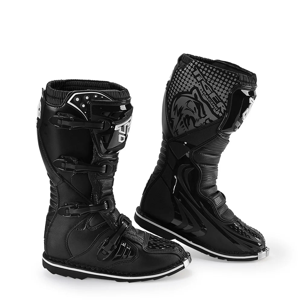 Tiger TR E001 Black Motocross Boots for Off-Road Riding