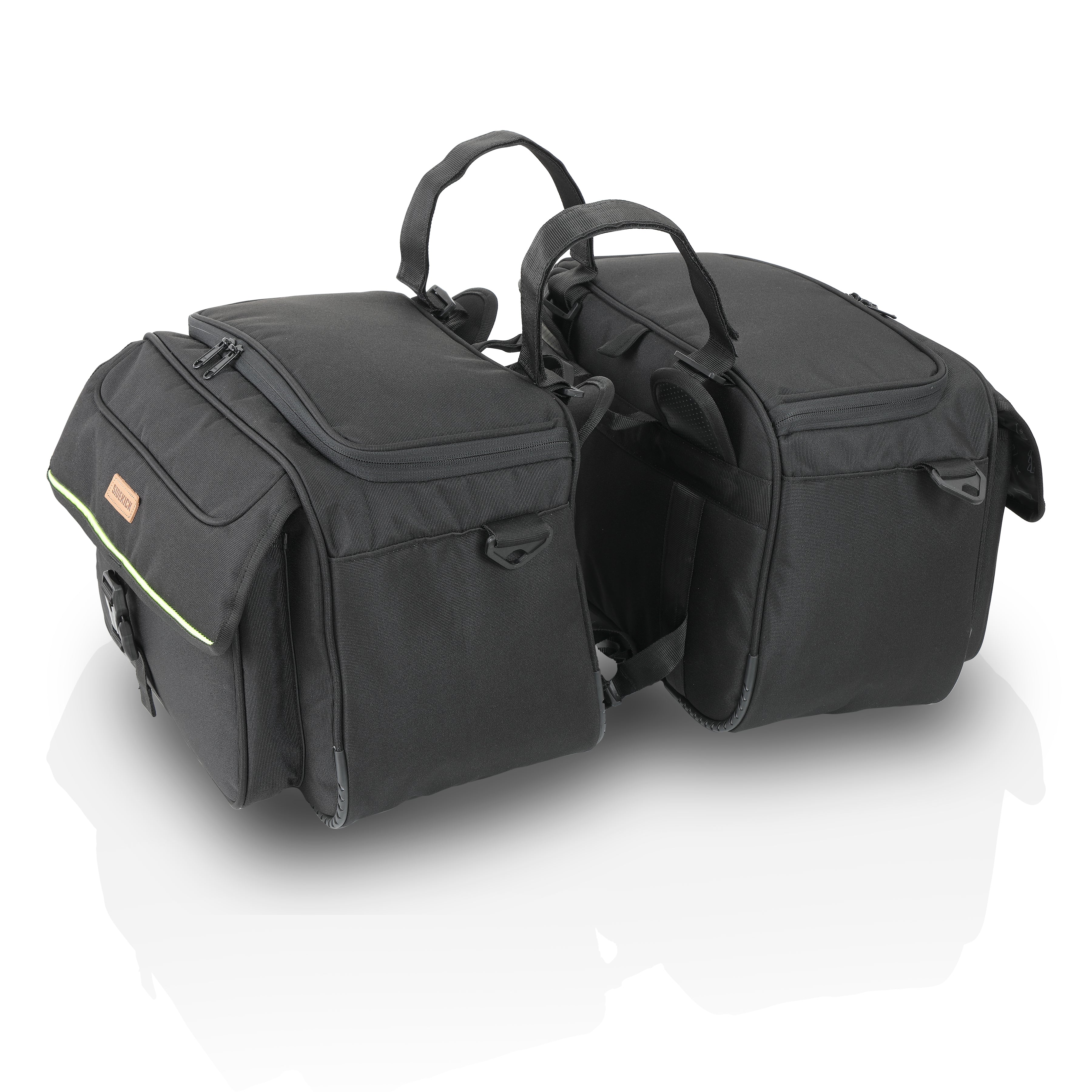 SideKick Cruiser 50Ltrs Saddlebags for All Motorcycles with a Straight Exhaust with Waterproof Rain Cover.