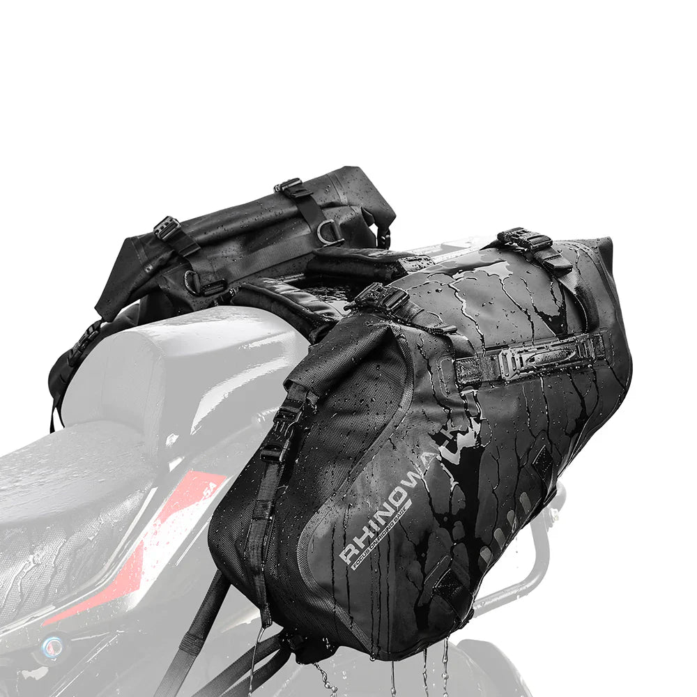 Rhinowalk MT1428 28L Waterproof Motorcycle Pannier Bag Pair Adventure Saddle Bags