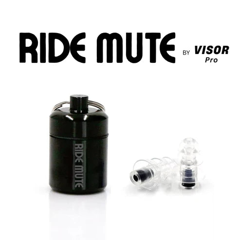 RideMute Level 1 Motorcycle Earplugs by VisorPro 26dB Wind Noise Reduction