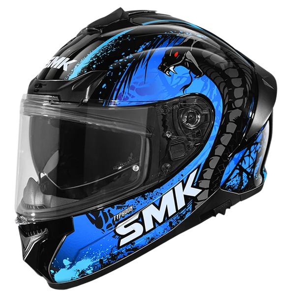 SMK Typhoon Reptile Helmet – Full Face Touring Helmet | Pinlock® 70 Ready & Dual Visor