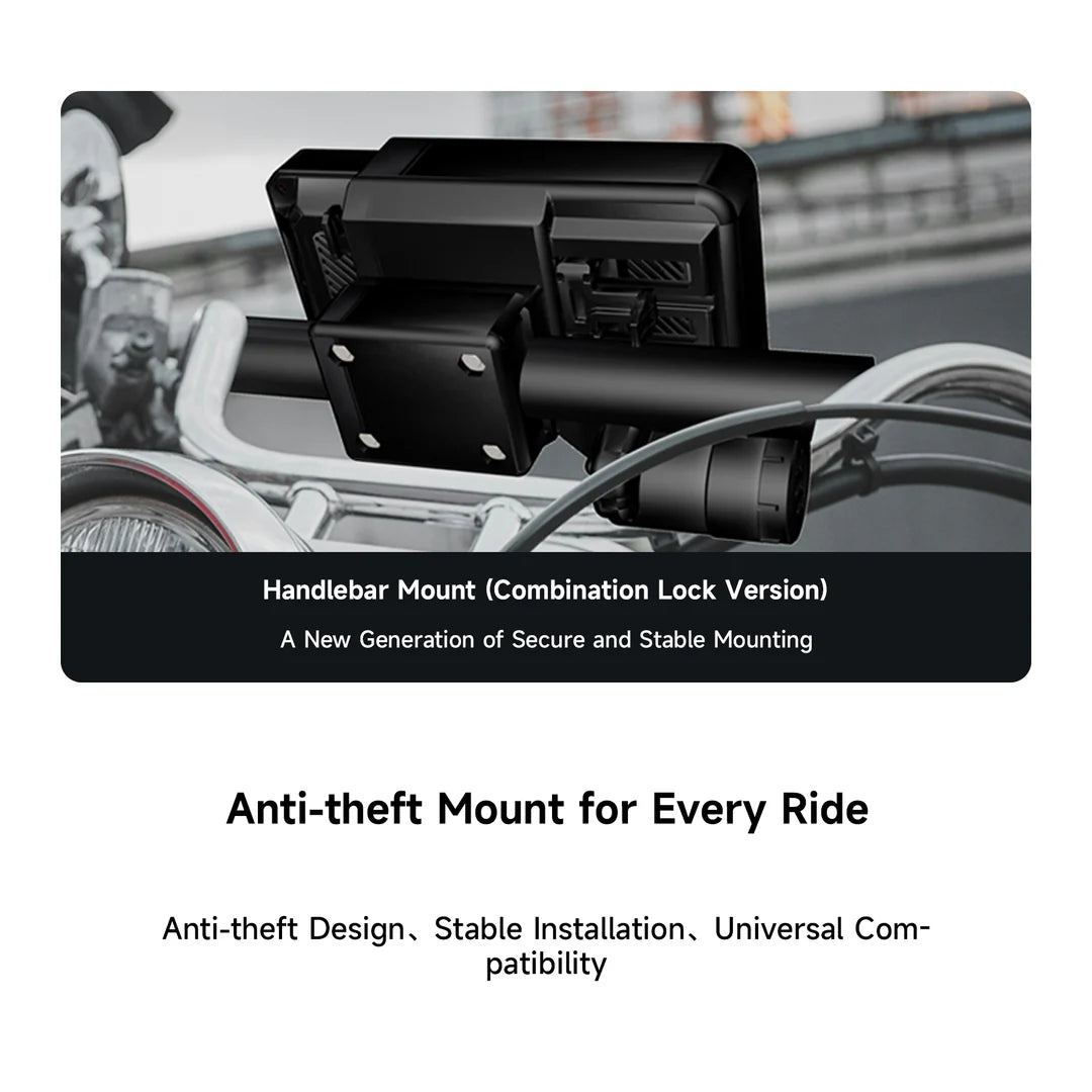 AlienRider M2-QR Smart Motorcycle Infotainment System | Unique QR Quick-Release Function | 77G Radar Blind Spot Monitoring | Tire Pressure and Temperature Monitoring | 6.2-inch Touchscreen | IP68 Waterproof