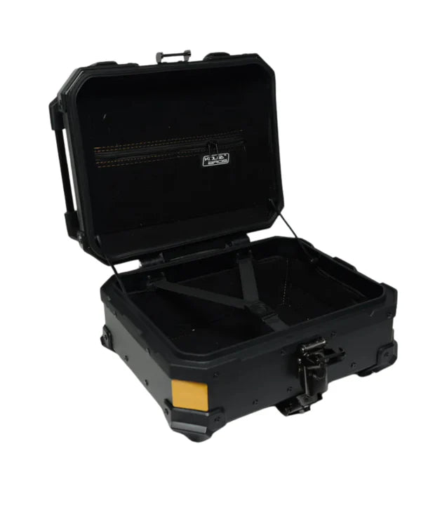 Kolga Bros Aluminium Alloy Carbon Moto Trunk 28L Top Box Black Yellow (KBMT-05-28)