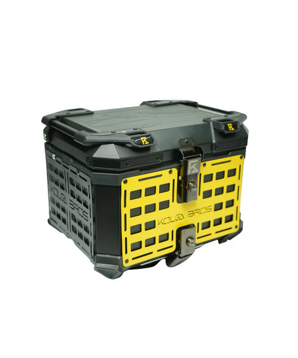 Kolga Bros Adventure Moto Trunk Aluminium Alloy Top Box - Black