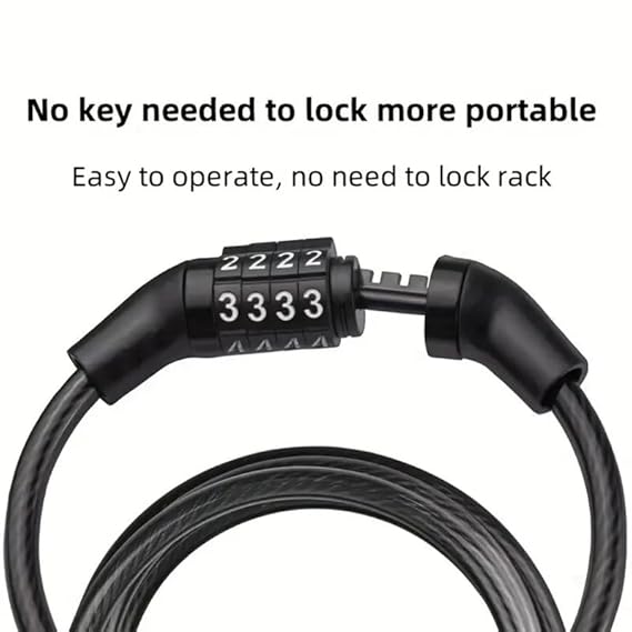 BSDDP Motorcycle Cable Lock with Number Combination