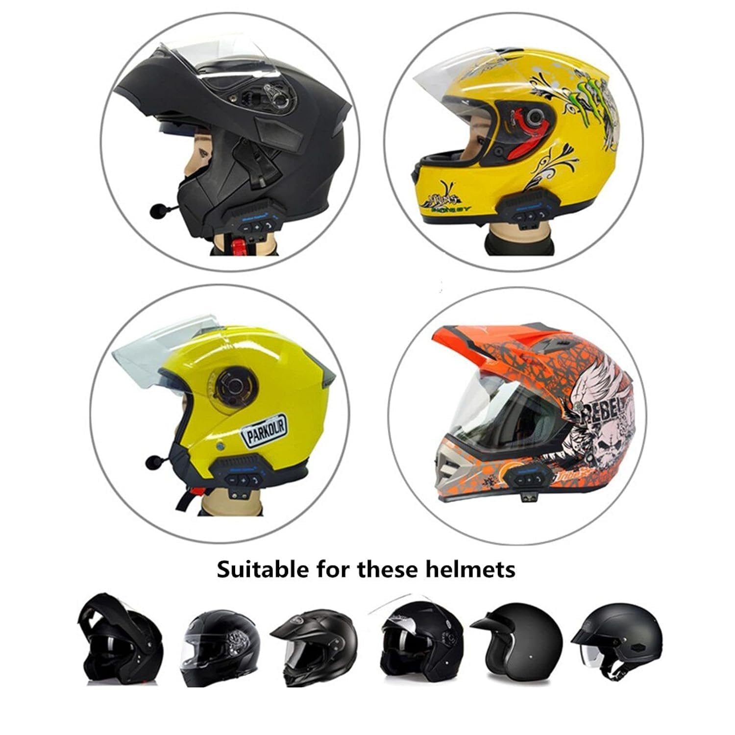 L3 BT12 Wireless Earphone Motorcycle Helmet Headset