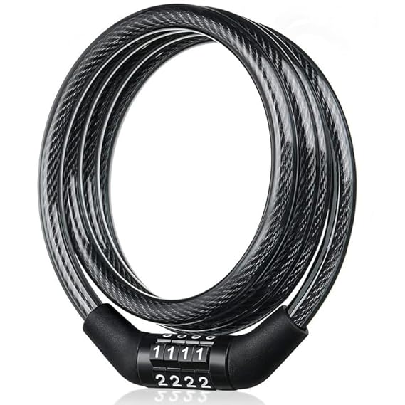 BSDDP Motorcycle Cable Lock with Number Combination