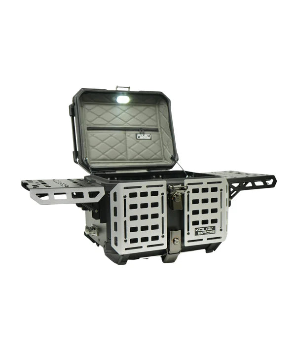 Kolga Bros Camper Moto Trunk Aluminium Alloy Top Box - Black