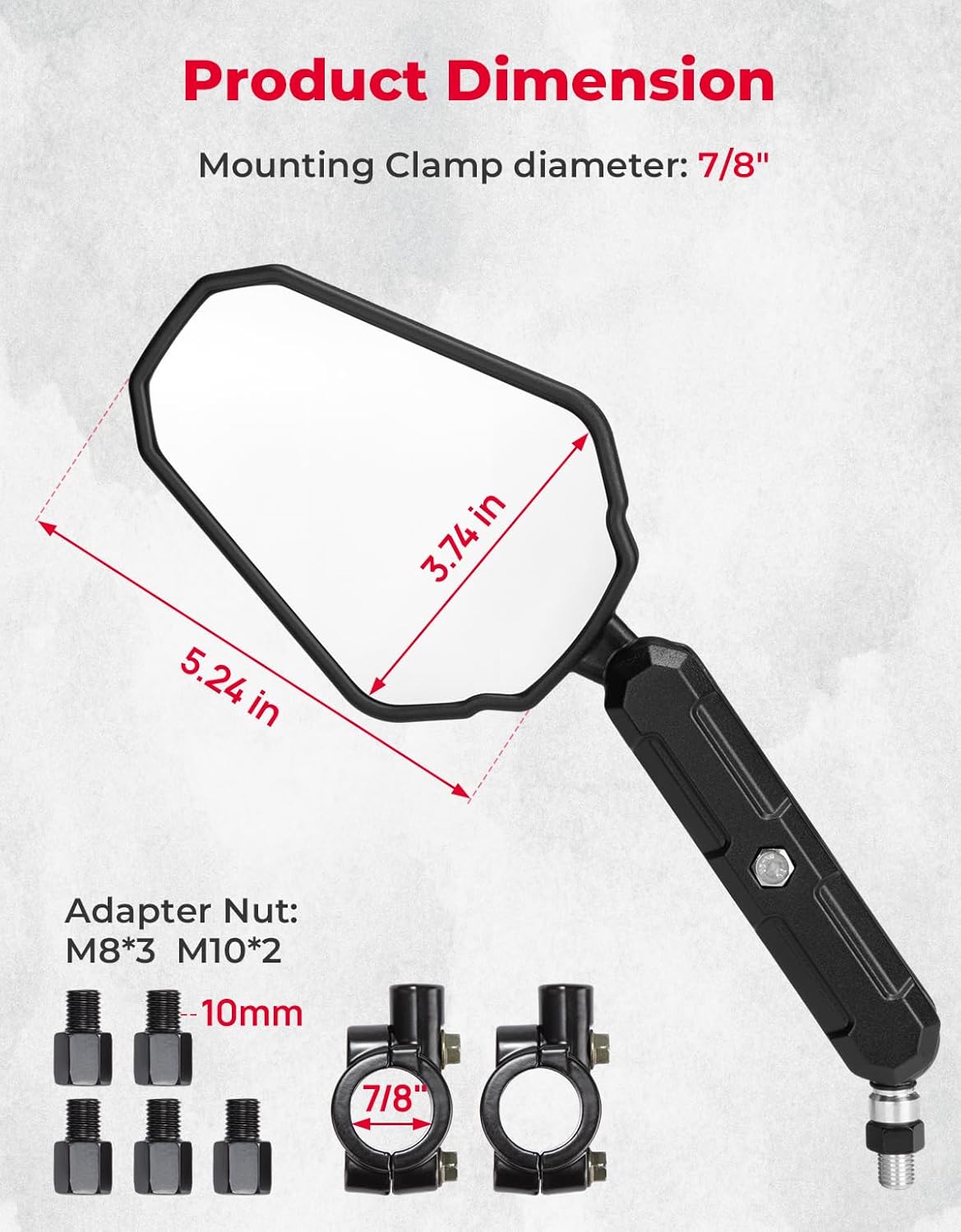 ATT-BSDDP Double Take Rear View Mirrors – 360° Adjustable (Pair)