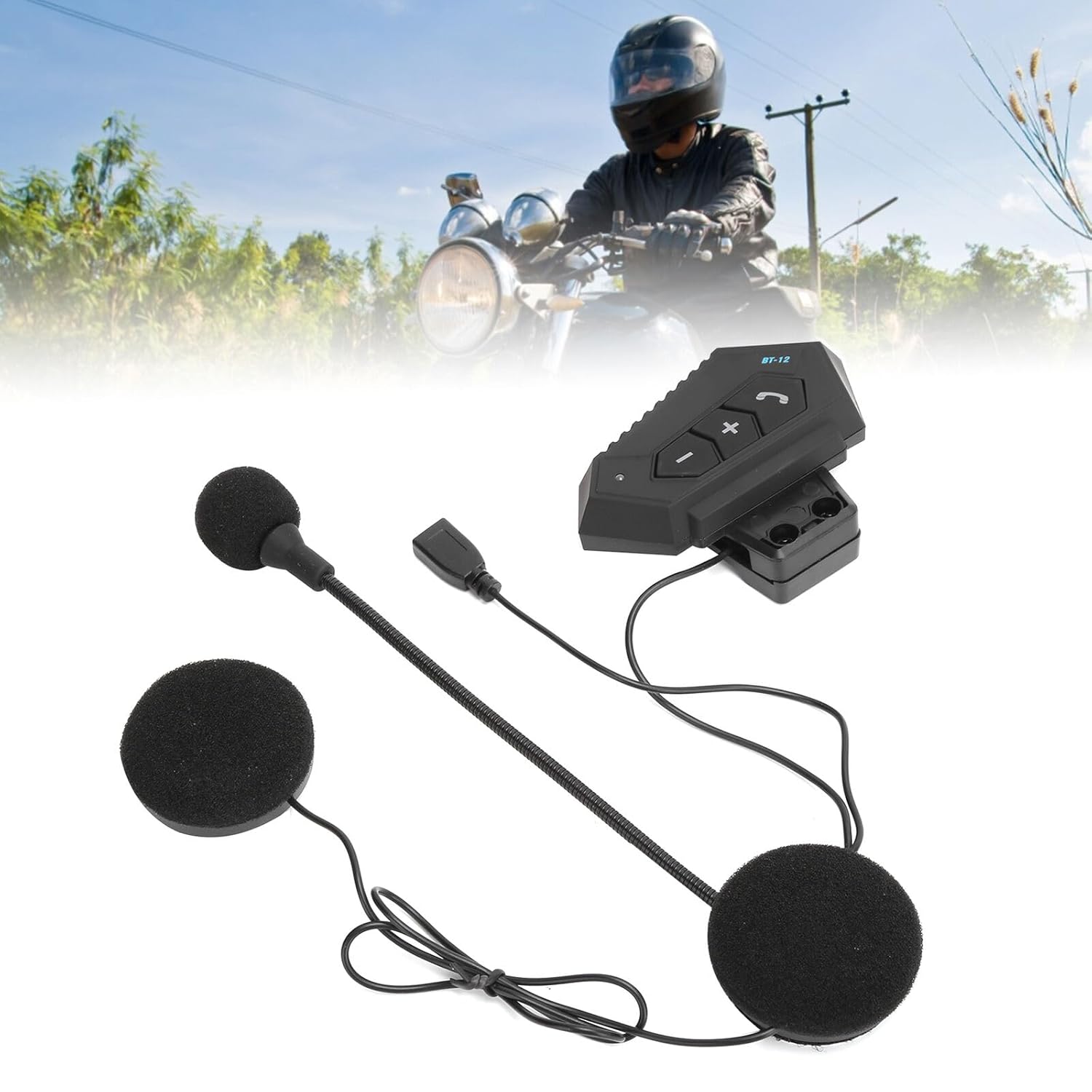L3 BT12 Wireless Earphone Motorcycle Helmet Headset