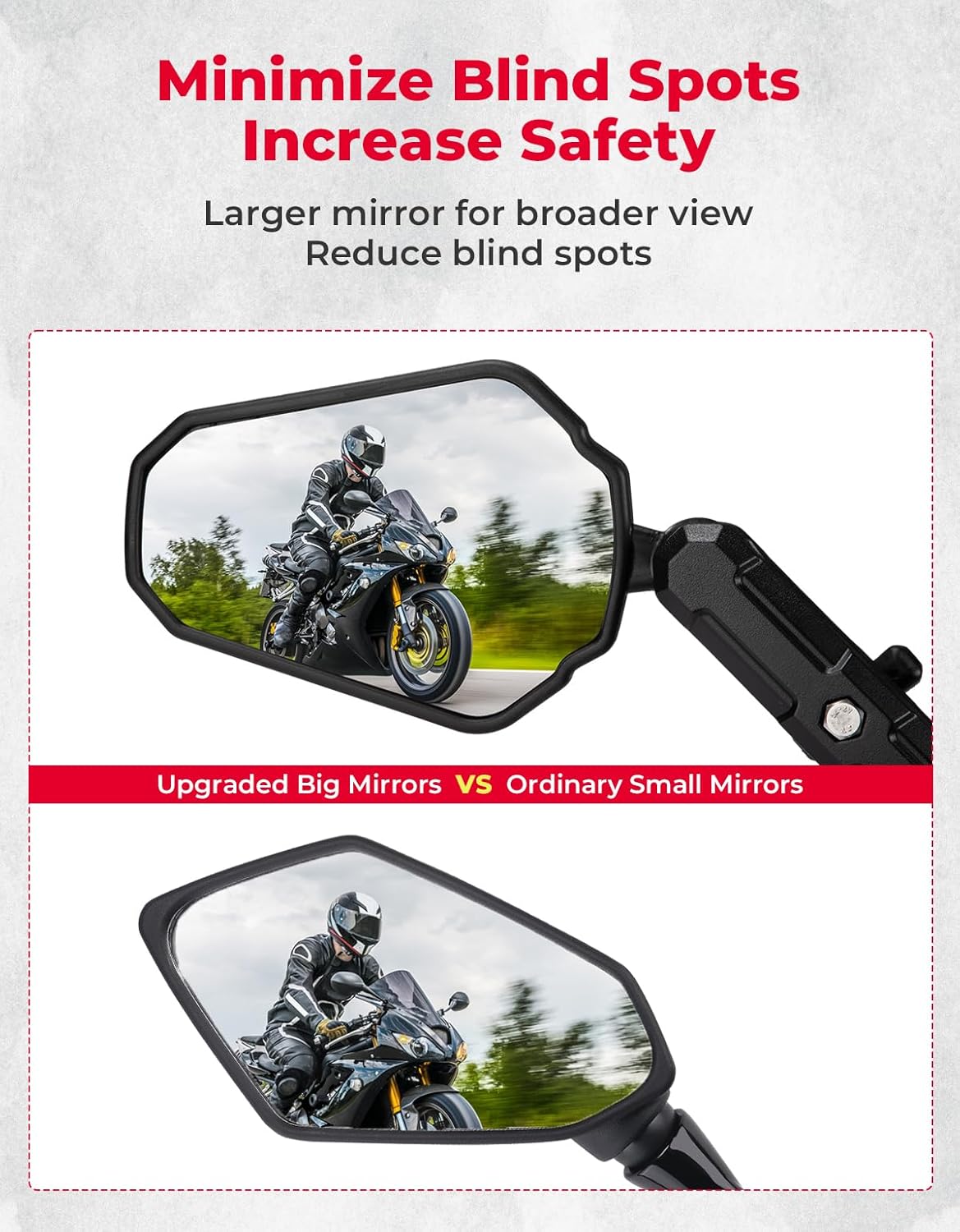 ATT-BSDDP Double Take Rear View Mirrors – 360° Adjustable (Pair)