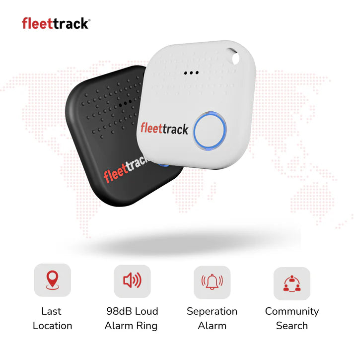 Fleettrack Tag | BT Tracker| Find Keys,Wallets,Luggage,Pets,Gadgets etc| Loud 98 dB Sound| BT 5.0 |Upto 18 Month Battery | Extra Lanyard | No SIM Needed