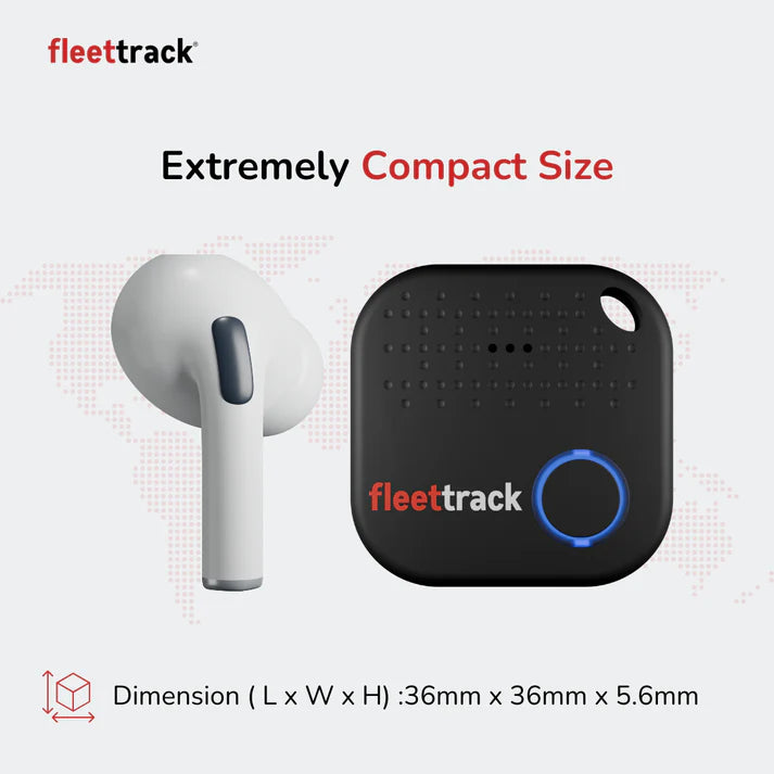 Fleettrack Tag | BT Tracker| Find Keys,Wallets,Luggage,Pets,Gadgets etc| Loud 98 dB Sound| BT 5.0 |Upto 18 Month Battery | Extra Lanyard | No SIM Needed