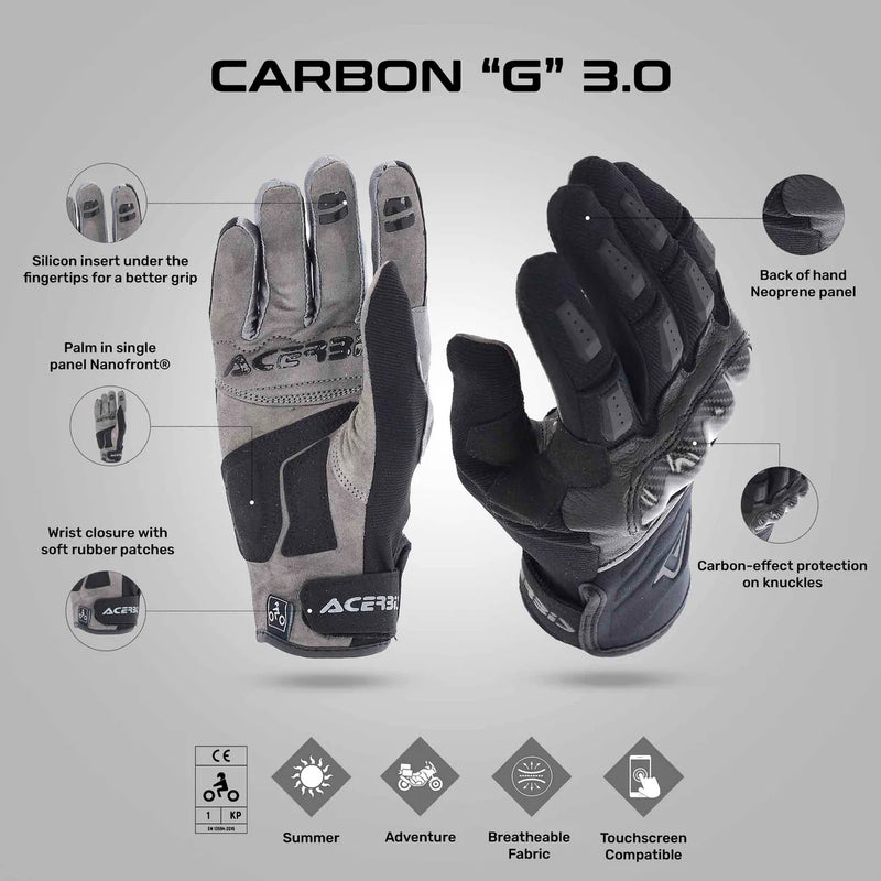 Acerbis CARBON G 3.0 CE Gloves – High-Performance Riding Gloves