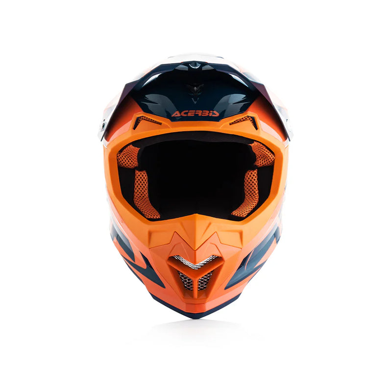 ACERBIS PROFILE 4 Motocross Helmet Gloss - Blue/Orange – ECE 22-05 Certified