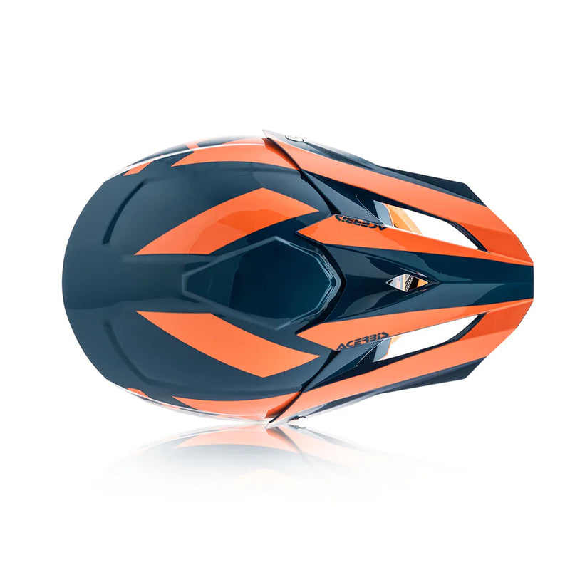 ACERBIS PROFILE 4 Motocross Helmet Gloss - Blue/Orange – ECE 22-05 Certified