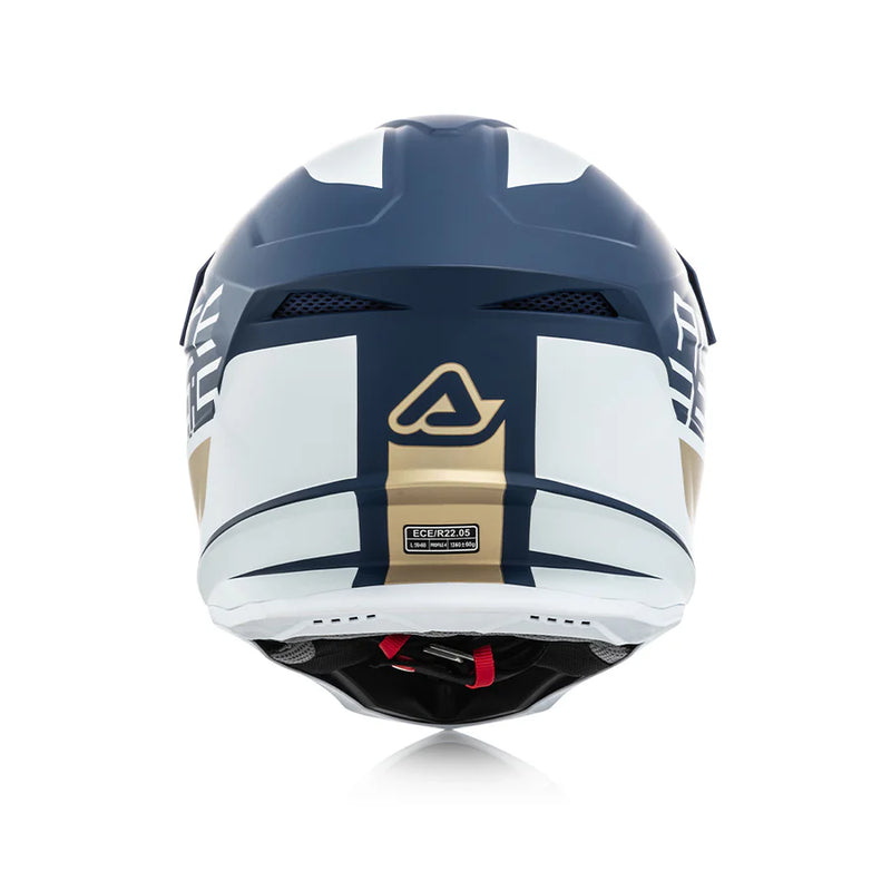 ACERBIS PROFILE 4 Motocross Helmet Gloss - White/Blue – ECE 22-05 Certified