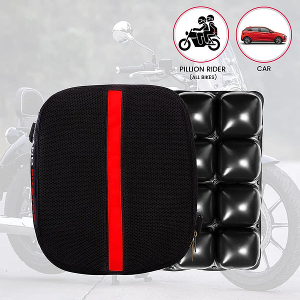 Air Bubble Airseat for Motorcycle and Car Lumbar Support - Pillion Premium Without Pump | Grand Pitstop