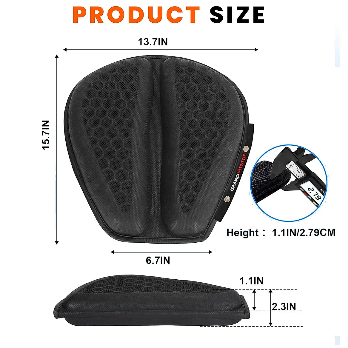 Motorcycle Honeycomb Gel Air Seat  - Grand Pitstop