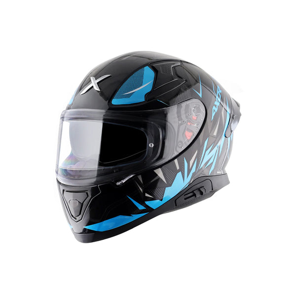 Helmet/Axor/APEX HUNTER/GLOSS BLACK NEON BLUE/L FREE TBOLT HELMET CLEANER