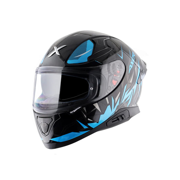 Helmet/Axor/APEX/HUNTER/DULL BLACK NEON BLUE/L FREE TBOLT HELMET CLEANER