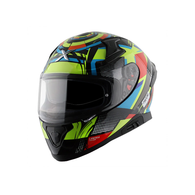 Helmet/Axor/APEX/VIVID/BLACK NEON YELLOW/L  FREE TBOLT HELMET CLEANER