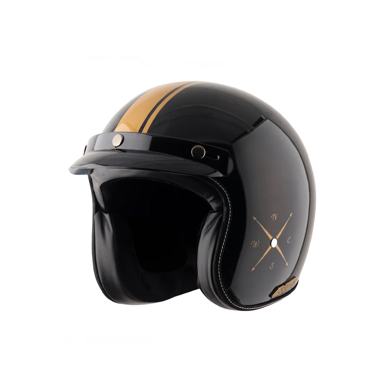 Helmet/Axor/RETRO JET EURO GLOBE/BLACK/M FREE TBOLT HELMET CLEANER