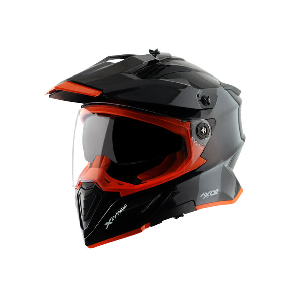 Helmet/Axor/X Cross/Dual Visor Gloss/Black Red/Pcs/L