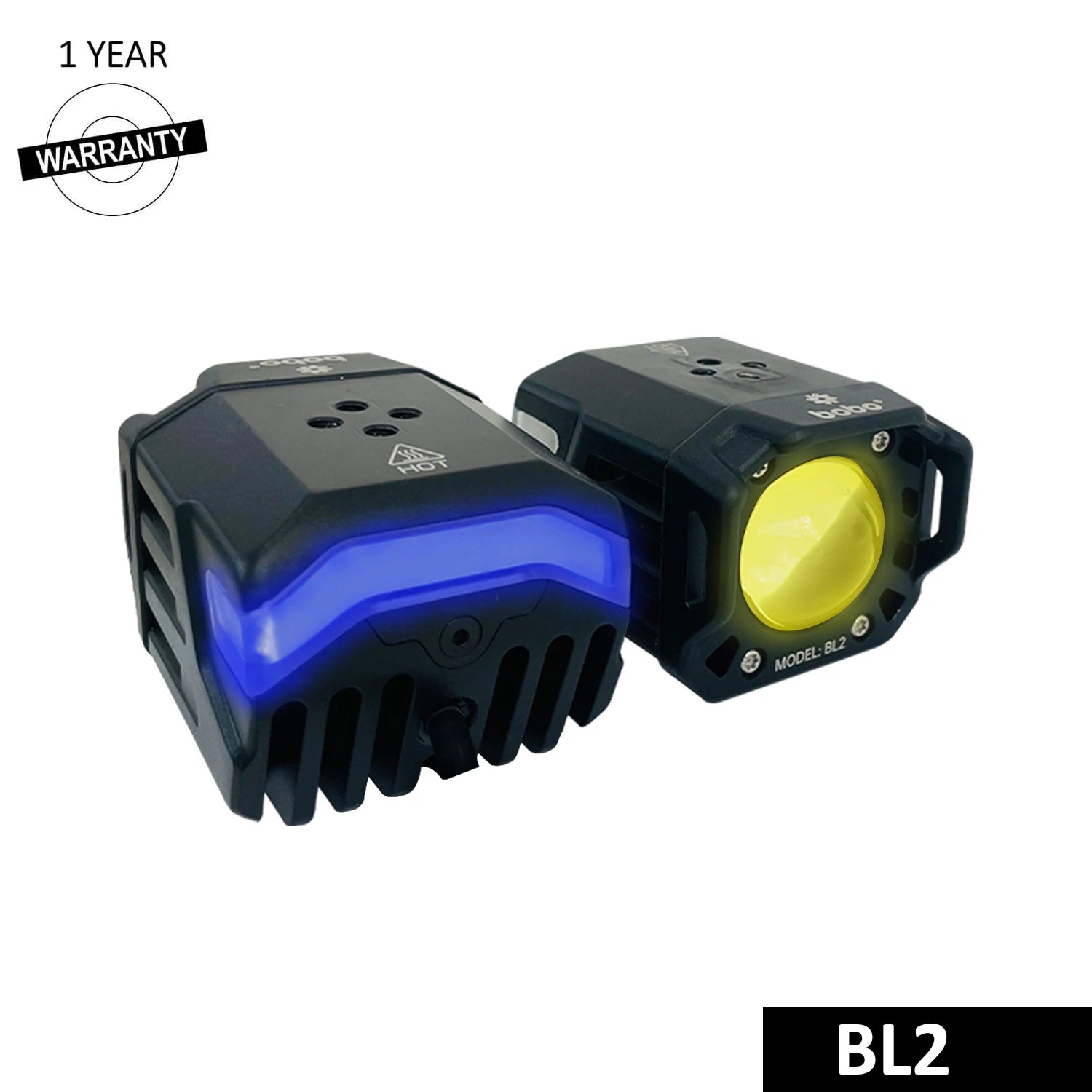 BOBO BL2 Bike Auxiliary Lights with Dual Beam, Flash Modes & IP68 Waterproof Design