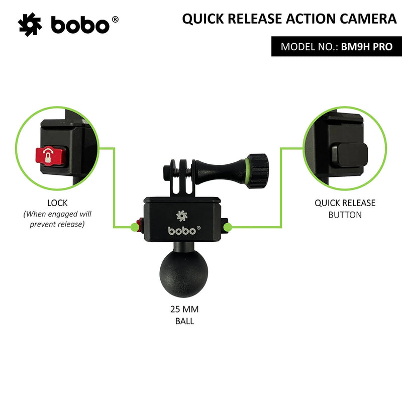 BOBO BM9H PRO Quick Release Action Camera Mount