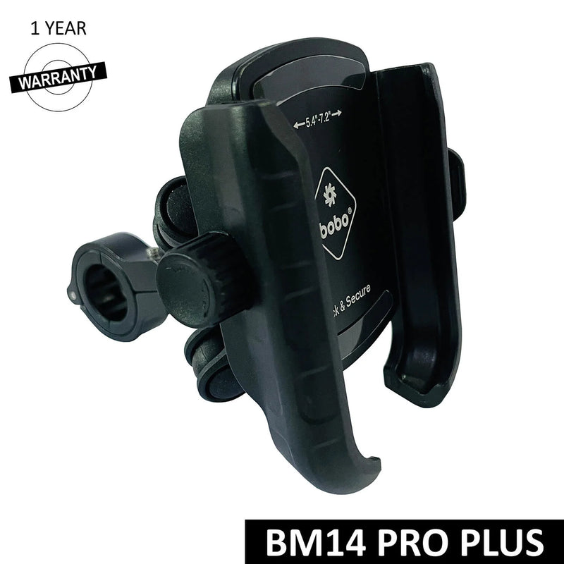 BOBO BM14 PRO PLUS Quick Release with PRO PLUS Vibration Damper Enhanced BM4 PRO PLUS Bike / Cycle Phone Holder Motorcycle Mobile Mount