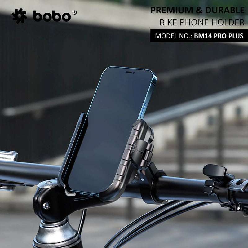 BOBO BM14 PRO PLUS Quick Release with PRO PLUS Vibration Damper Enhanced BM4 PRO PLUS Bike / Cycle Phone Holder Motorcycle Mobile Mount