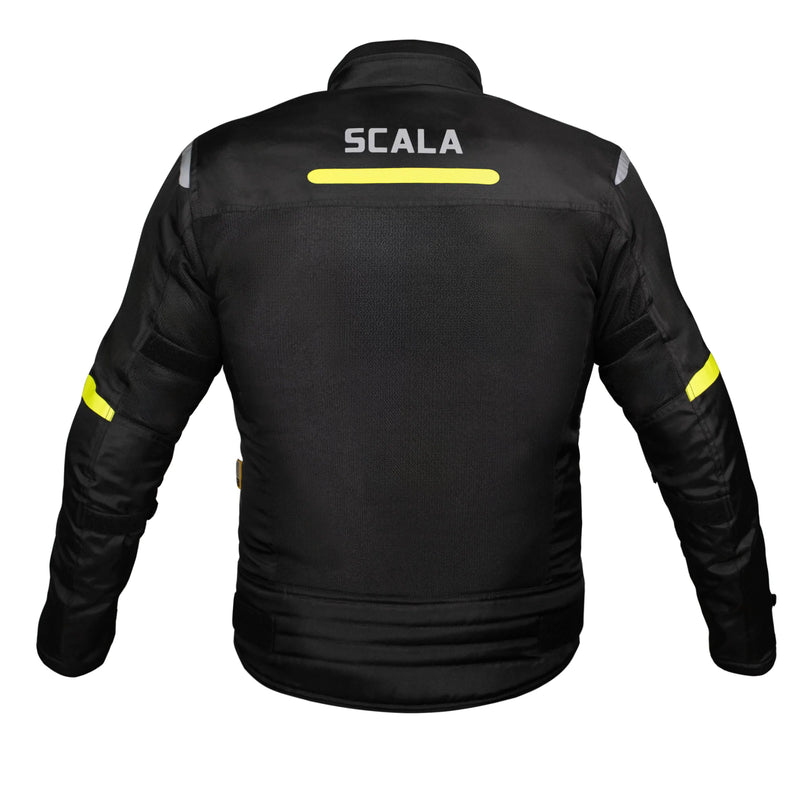 Scala Blaze Riding Jacket - Black and Neon