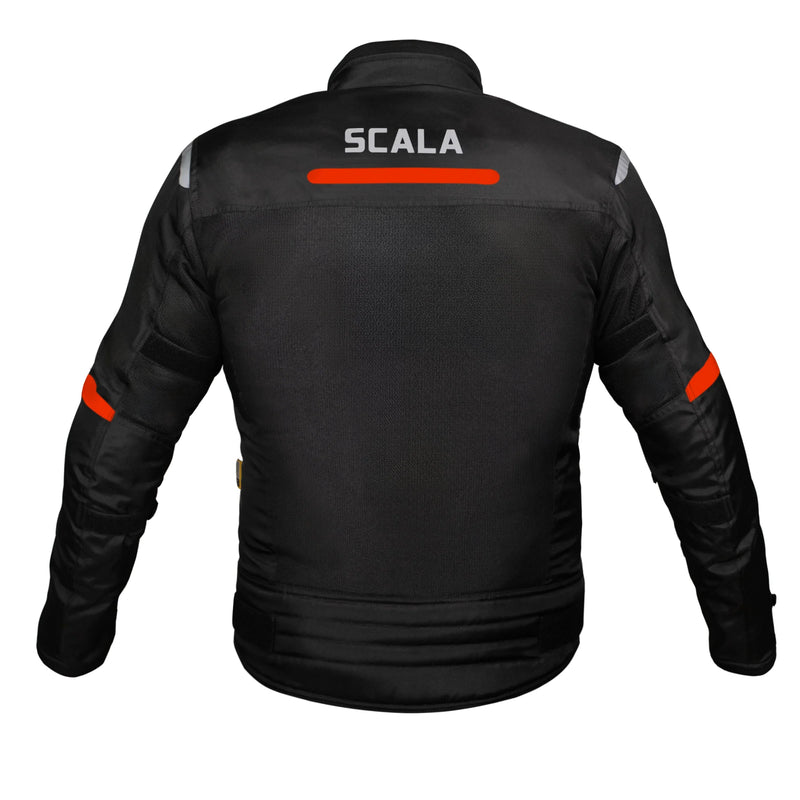 Scala Blaze Riding Jacket - Black and Red