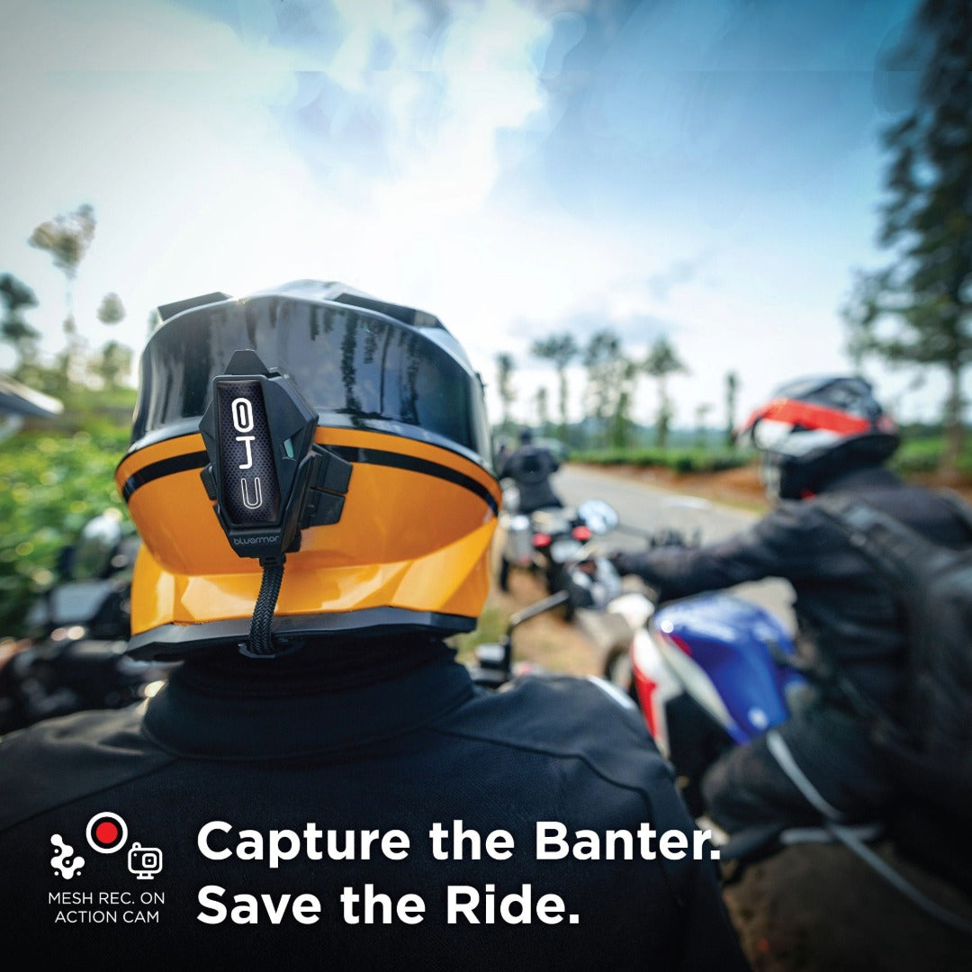 BluArmor C40 Bluetooth Motorcycle Intercom | RIDEGRID 2.0 Mesh | 20 Rider Group | IP67 Waterproof