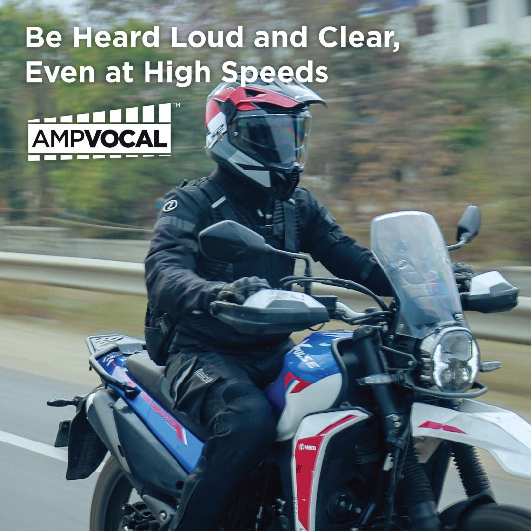 BluArmor C40 Bluetooth Motorcycle Intercom | RIDEGRID 2.0 Mesh | 20 Rider Group | IP67 Waterproof