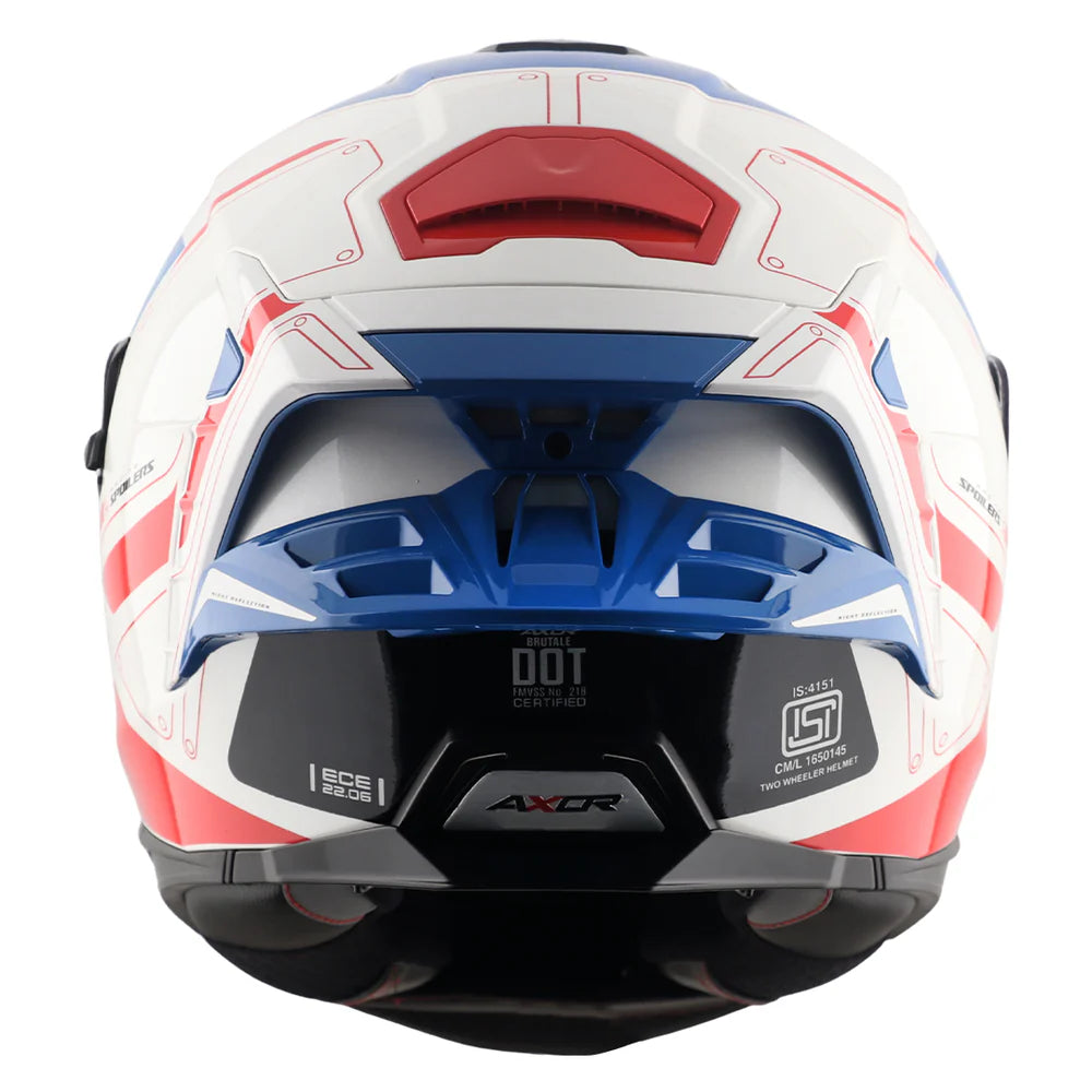 AXOR Brutale Ryden Dual Spoiler Helmet White Red