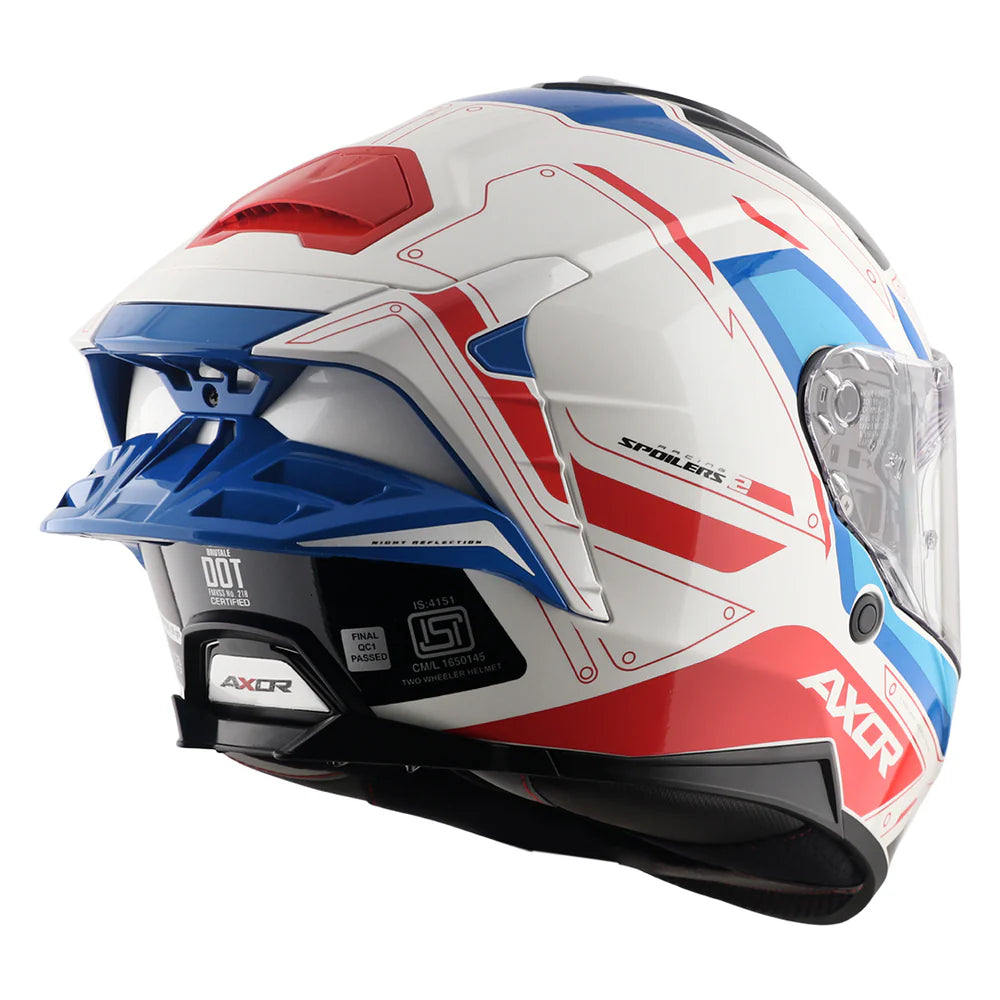 AXOR Brutale Ryden Dual Spoiler Helmet White Red