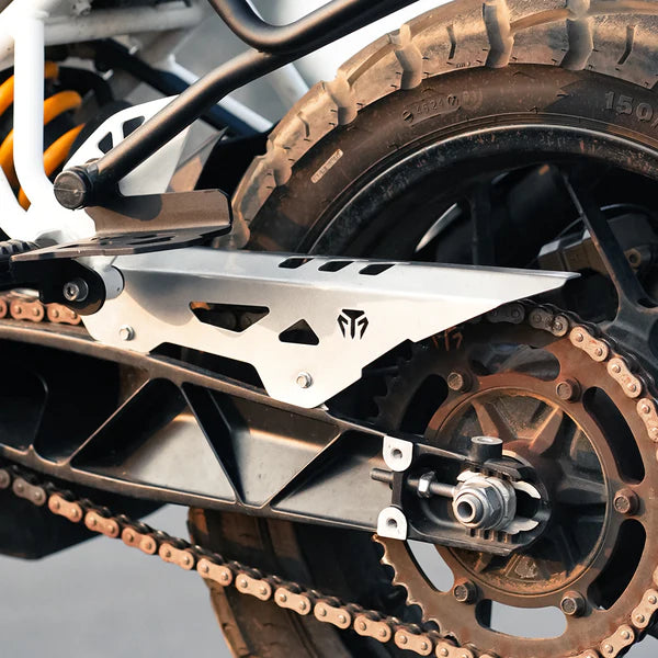 CHAIN GUARD (SILVER) FOR TVS APACHE RTX 300 | Moto Torque
