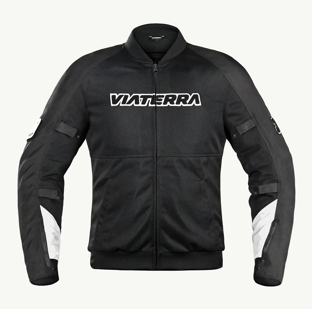 Viaterra Cooper Urban Bomber Mesh Riding Jacket – CE Level 2 Armour | Summer Riding Jacket | Breathable Mesh
