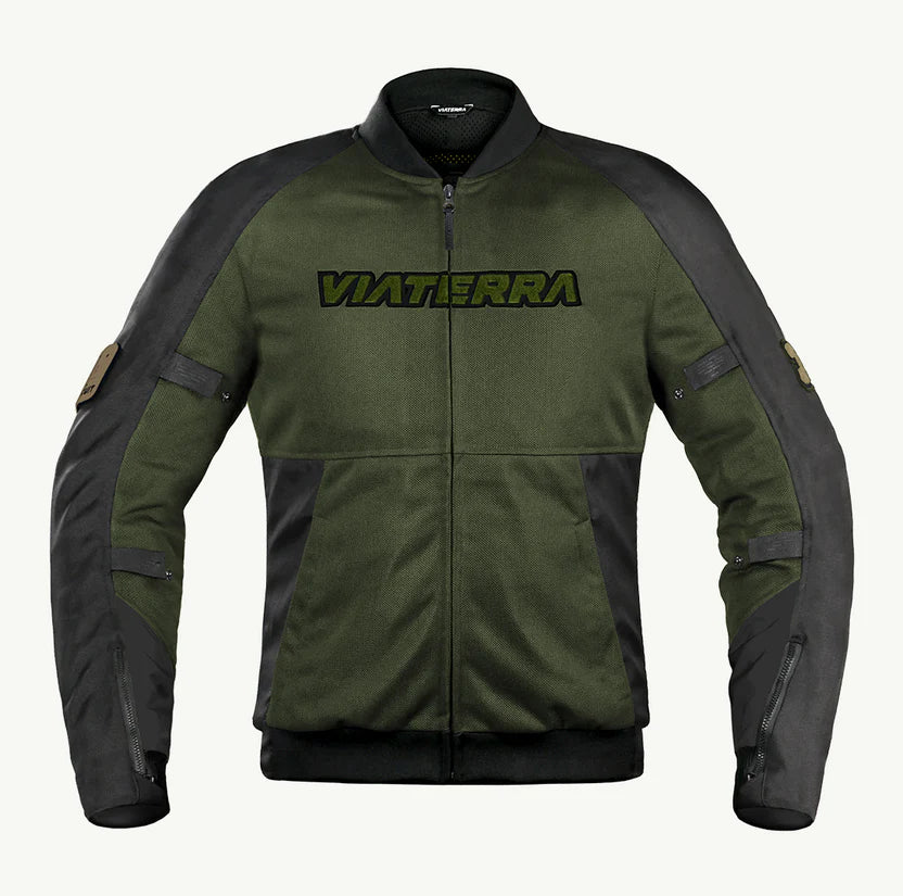 Viaterra Cooper Urban Bomber Mesh Riding Jacket – CE Level 2 Armour | Summer Riding Jacket | Breathable Mesh