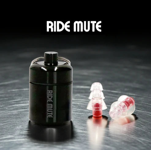 RideMute Level 1 Motorcycle Earplugs by VisorPro 26dB Wind Noise Reduction
